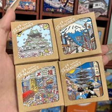 台灣發 日本城市文創涉穀loft美濃燒陶瓷冰箱貼旅遊限定東京富士山伴手禮, 自選四款【備註】