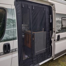 반 버그 스크린 자석 측면 슬라이딩 도어 밴 메시 커튼 범용 파리 방지 액세서리 대부분의 캠핑카 설치 및 제거가 쉬움 사이즈 S 70x220cm/27x86.6인치, L: 133x180cm/53.3x70.8inch