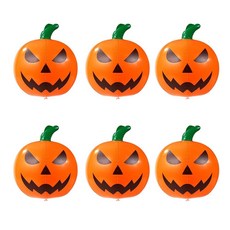 Sinbana 3pcs Halloween Pumpkin Inflatable Balls 12x13in Pumpkin Blow Up Beach Balls Funny Hallowe