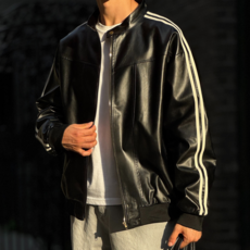 시온 투라인 차이나카라 가죽 자켓