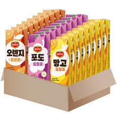 델몬트 드링크 팩주스 {오렌지8+망고8+포도8}+메세지카드, 1박스, 190ml