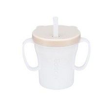 에디슨 베이비 흘림방지 빨대컵, 크림, 1개, 200ml