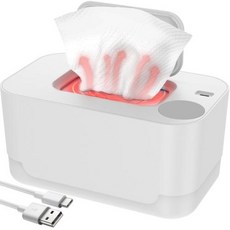 물티슈워머 온열물티슈 USB 물티슈 워머 LED 라이트 젖은 보온 박스 온도 조절 가능 가열 기저귀 디펜서 휴대용 대용량, 없음