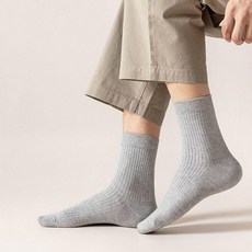 비즈니스 양말 무지 삭스 5켤레 세트 여름 가을용 골지 중목 데일리 정장 남성