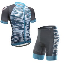 自行車衣車褲套裝：透氣速乾、夏季短袖騎行服，山地公路兩用