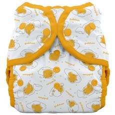 THiRSTiES 防水壓扣尿布兜, 4號 (27-36kg), Gudetama 蛋黃哥, 100% 聚酯纖維含聚氨酯防水層(TPU), 1件