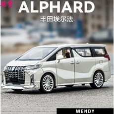 Wendy 1/24 正版 TOYOTA 阿法 阿爾法 商務車 1:24 合金車模型 新版精緻收藏, 1個, 霸氣白