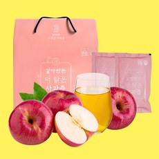 갈아만든 더 맑은 사과주스 50포 파우치 햇사과 사과즙 건강한 아이음료 명절 선물세트, 110ml