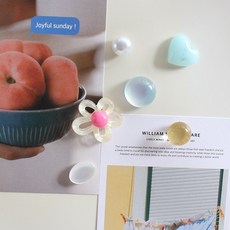 피치 블라썸 무드 마그넷 6P SET 냉장고자석 마그네틱 현관문자석, 세트