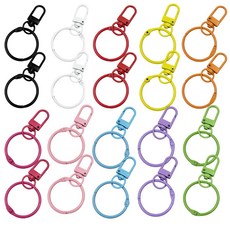 디심플 컬러 키링 부자재 D링 고리 키링 고리, 20개, 혼합색상