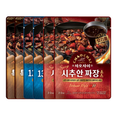 차오차이 짜장소스 (130직화간짜장2+특제2+시추안2), 차오차이짜장소스6개(130직화간짜장2+특제2+시추안2), 165g, 6개
