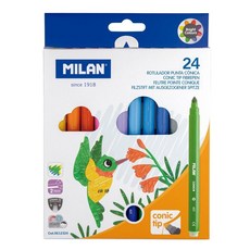 MILAN 兒童可水洗彩色筆 細筆桿 24色, 1個