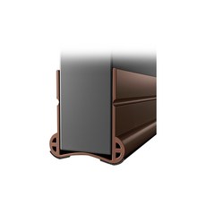 蛙眼靜音隔音條【178小舖】門檔 門縫檔 門底防蟲 冷氣防漏條 門底密封條 隔音條, 棕色-底部帶隔音絨毛-雙側背膠, 1個