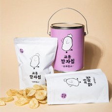 [송화칩스] 국내산 수제 감자칩 교동깡자칩 깡통 오리지널, 250g, 1개