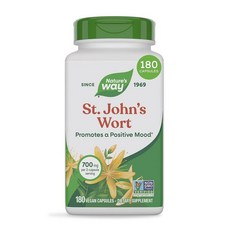 Nature's Way 세인트 존스 워트 허브 - 1회 제공량당 700mg 비건 캡슐 180개, 1개