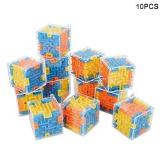 큐브 미로 롤링 비즈 교육용 장난감 1개, 10pcs