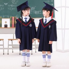 兒童博士服幼兒園學士服套裝畢業季拍照禮服小學生學位服