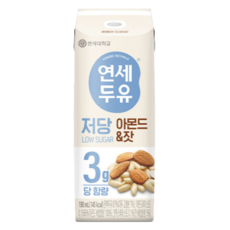 연세두유 저당 아몬드 잣 두유, 190ml, 24개