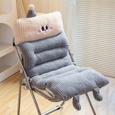 해피유통 귀여운 동물 캐릭터 의자 쿠션 가을 겨울 따뜻한 사무실 집, 85*45cm, 블루