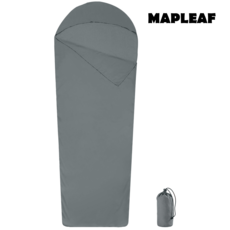MAPLEAF 슬리핑 백 라이너 초경량 128g 세탁 가능 항균 속침대/속시트 이동식, 1개, Gray