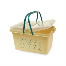 佳斯捷 大狐狸野餐籃 台灣製造 手提收納箱 置物箱 工具箱 文具收納箱 小物收納箱 手工品收納箱, 小麥, 1個