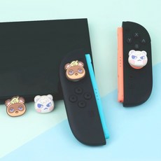 호환 닌텐도 스위치2 조이콘2 아날로그 스틱 캡 동숲 너굴 쭈니 주민 4P, 2개, 조이콘2 동숲 스틱캡, n2119