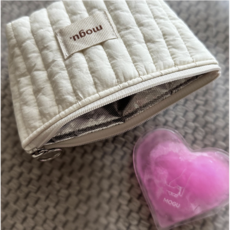 모구 보냉 약 보냉파우치 (+ 아이스젤) 어린이집 유치원 준비물 약보관, 아이보리