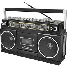 카세트 플레이어 붐박스 블루투스 AM/FM/SW 라디오 및 USB 녹음 24W 스테레오 사운드 4가지 전원 모드 실내 실외용 휴대용 레트로 스테레오 클래식 블랙, 카세트 플레이어 붐박스, 블루투스, AM/FM/SW 라