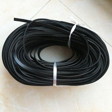 牛皮繩 真皮扁繩 寬1mm, 黑色 整卷92米,圓繩直徑2mm, 1個