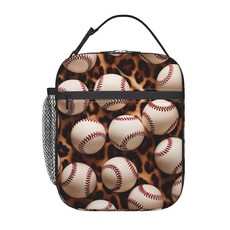 Cromcu 야구 단열 런치 박스 여성용 남성용 도시락 가방 직장 피크닉 여행 하이킹 해변 또는 낚시용 폴리에스터, 야구02