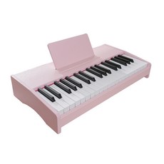 휴대용 미니 나무 피아노 25 37건반 접이식 디지털 건반악기 입문용 음악 선물용, 1개, 평면 25키 화이트 충전 악보스티커 포함, 단일 모델