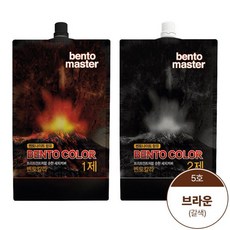 아이몬 3분 벤토 컬러 염색약 1제 2제 500g 5호 브라운 (갈색)