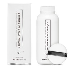 왁싱몬스터 그루밍 프리왁스 파우더 100g + 퍼프 1개 셀프왁싱 제모 슈가왁스 전처리제, 3개