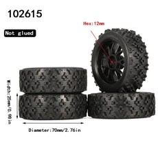 YSIDO 1/12 1/14 버기 타이어 휠 림 HSP 94177 Wltoys 144001 124018 124019 124017 124016 RC 자동차 12mm 육각 4 개, 102615