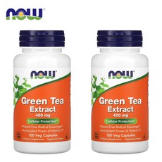나우푸드 녹차 그린 티 추출물 400mg 100베지 캡슐 비타민C 폴리페놀 카테킨 2개