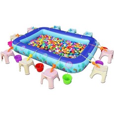 야시장 대형 낚시놀이 풀장 축제 세트 자석 체험 물고기잡기 게임, A. 130cm 4~5인용, 1개
