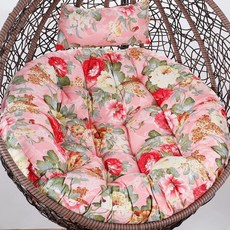 그네 요람 전용 2인용 의자 시트 스윙, T.수박색 코튼 분홍 모란