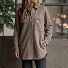 나이키 우먼스 피닉스 플리스 오버사이즈 여성 셔츠 자켓 오버핏 재킷 간절기 아우터 후리스 스웻셔츠