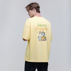 내셔널지오그래 NATIONAL GEOGRAPHIC 공용 리젠아스킨 트래블2 그래픽 세미오버핏 반팔 냉감 티셔츠 N252UTS081 447479