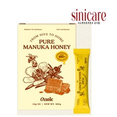 오자닉 퓨어 마누카 꿀 MGO180+12GX30개 _Ozanic PURE MANUKA HONEY MGO180+12GX30EA [ 원산지 호주], 30개, 12g