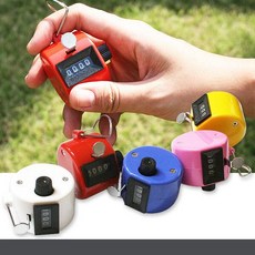 컬러 핸드 카운터기 수동 계수기 휴대용 기계식 카운터, 핑크