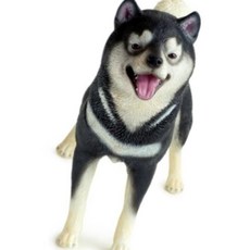 시바견 블랙 모형 동물 유아 피규어lov2+9QJH