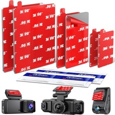 대시캠 마운트용 6Pcs 스티커 패드 자동차 앞유리 홀더용 내열 양면 3m 접착 장착 테이프 프로모터가 있는 사각 교체 키트