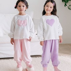 [베베쥬][25 겨울신상 오픈]하트리본수면잠옷