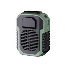 MARZIUS 야외용 4 In 1 기능 USB 허리 팬 벨트 클립 온 개인 목걸이 쿨링 작업복 팬 3가지 속도 강한 공기 흐름 (그린) 110245, 초록색, 초록색