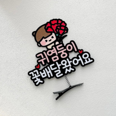 어버이날 스승의날 머리핀 토퍼 선생님 선물 카네이션, 여아, 1개, 꽃배달왔어요