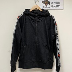 極度乾燥 Superdry 連帽棉T 運動夾克, 黑灰色,M, 1個