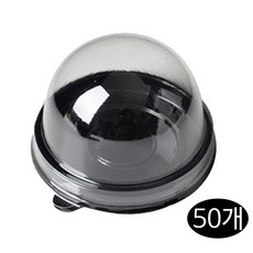 돔형 원형 사각형 투명한 다용도 플라스틱 포장 케이스, 50개, C. 돔형