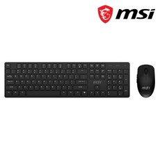 MSI FORGE K200 무선 콤보 키보드 마우스 세트 풀배열 사무용 PC 데스크탑 노트북, 일반형, BLACK, MSI FORGE K200 W COMBO