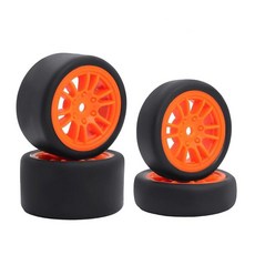 완제품 플랫 러닝 드리프트 타이어 및 휠 1/24 Losi Micro B Losi Micro B 업그레이드 1/28 Losi Micro T Losi Micro T 업그레, Losi Micro B Orange